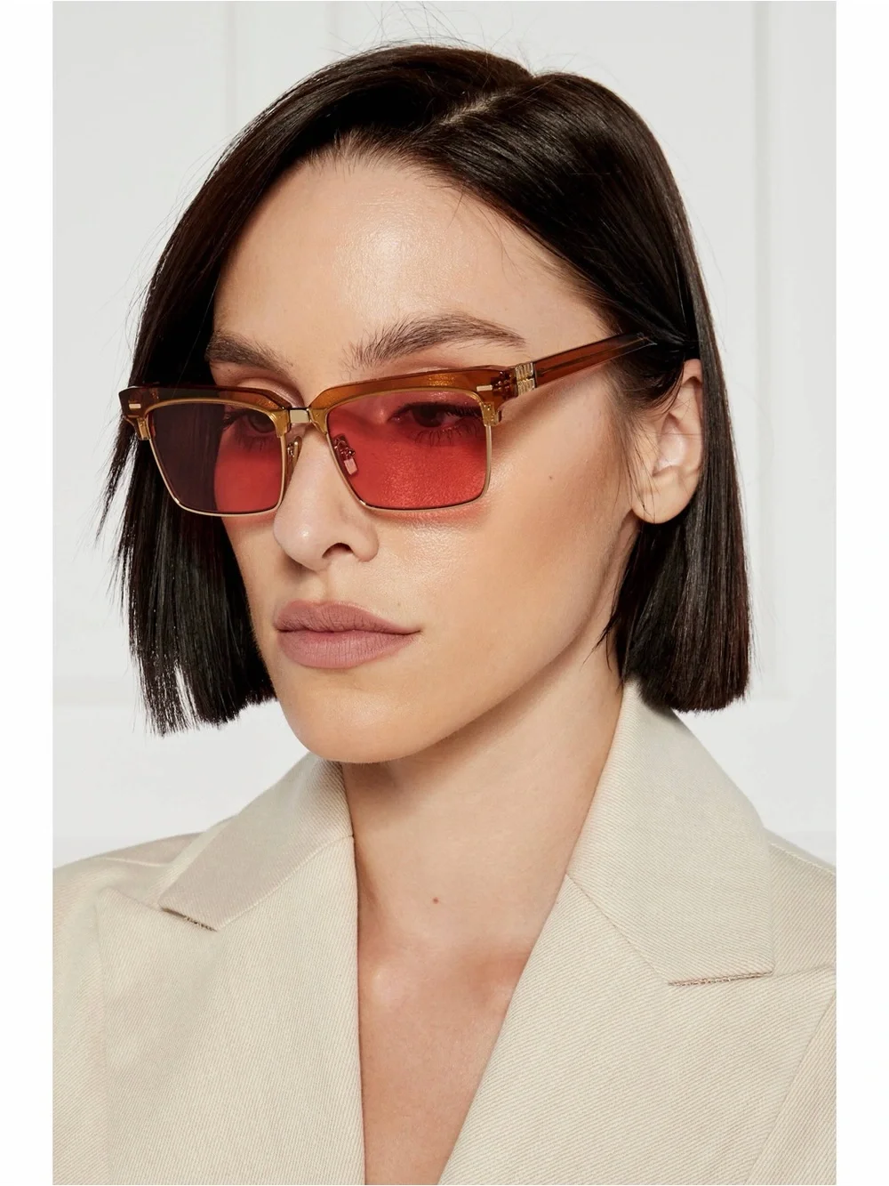 MIU MIU MU 10Zs SUMGLASSES PINK CARAMEL SQUARE